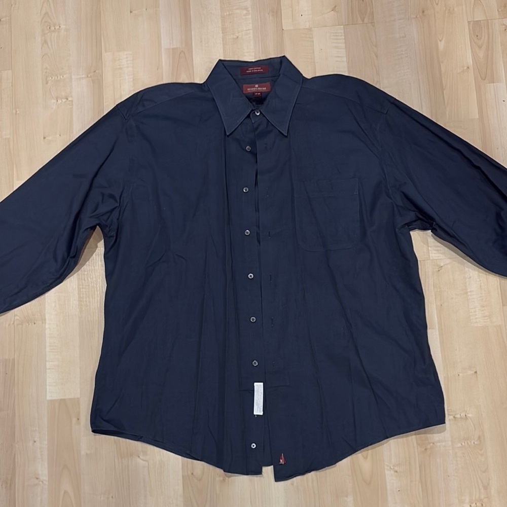 Nordstrom Men's Navy Casual Button-Down Shirt 17/35